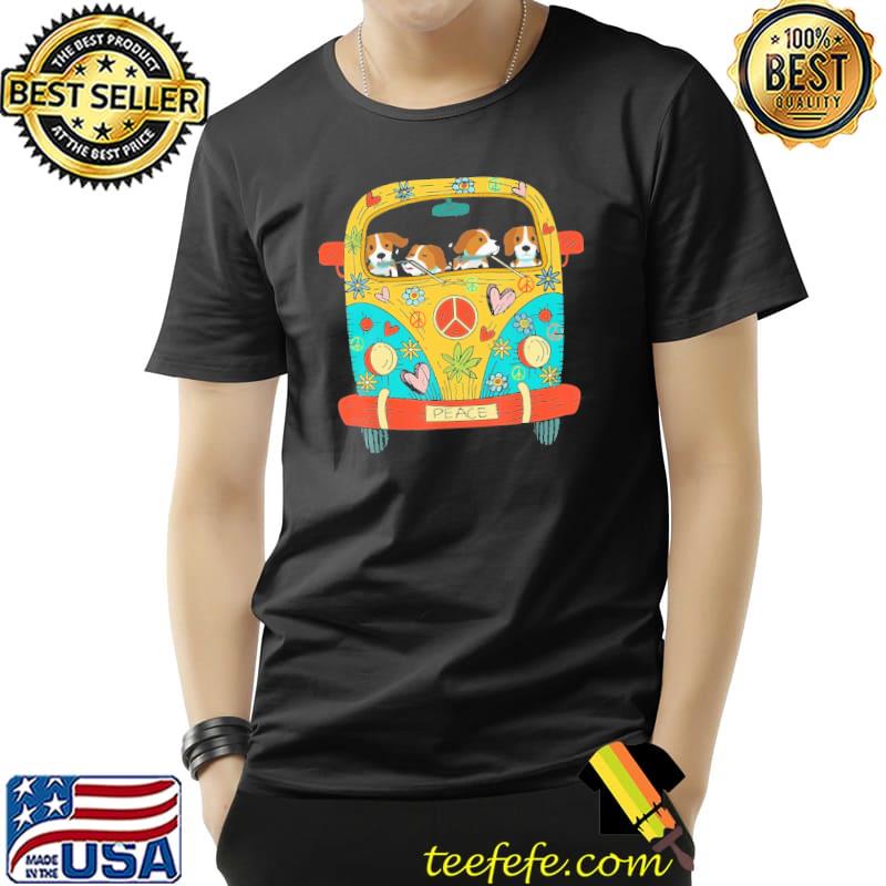 Nice hippy Style Beagle Lover Peace Shirt Unisex Nice hippy Style Beagle Lover Peace Shirt Unisex