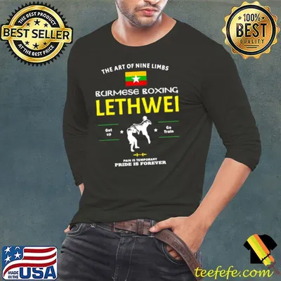 Nice Lethwei Fighter Myanmar Flag Shirt
