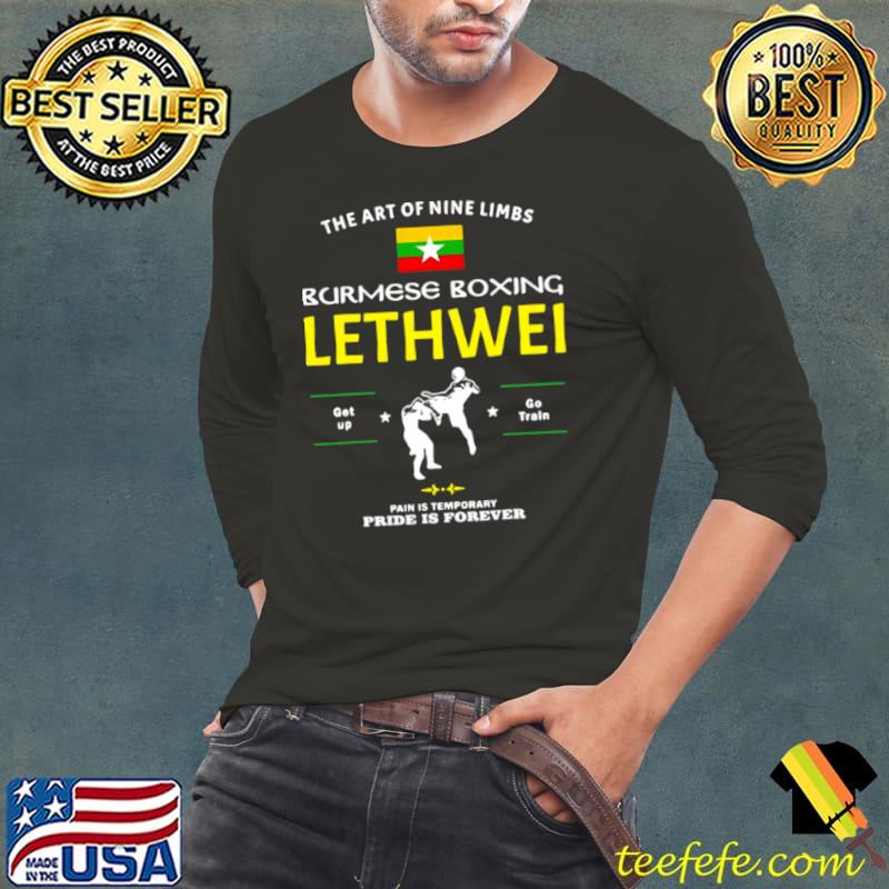 Nice Lethwei Fighter Myanmar Flag Shirt