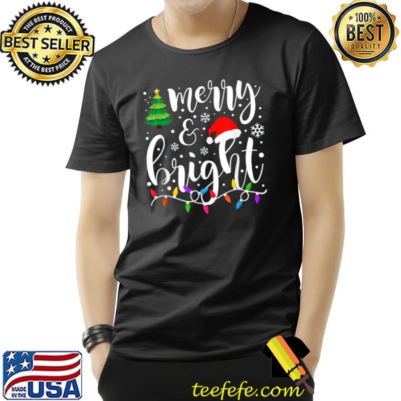Nice Merry and Bright Christmas Lights Funny Family Christmas T- Unisex Nice Merry and Bright Christmas Lights Funny Family Christmas T- Unisex