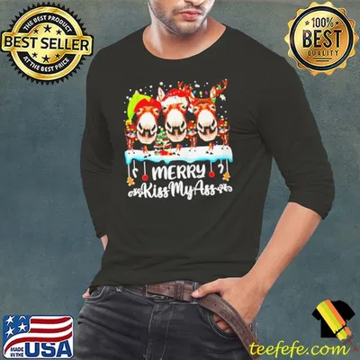 Nice nice donkey christmas merry kiss my ass shirt