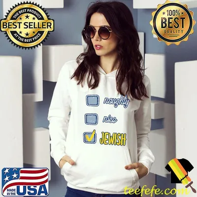 Nice Nice Naughty Jewish Ugly Hanukkah Sweater Chanukah Funny T-Shirt