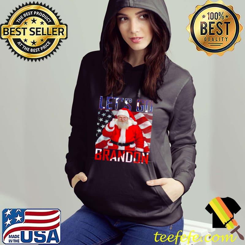 Nice Santa Claus good let’s go brandon American flag Christmas Hoodie Nice Santa Claus good let’s go brandon American flag Christmas Hoodie