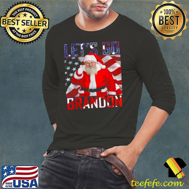Nice Santa Claus good let’s go brandon American flag Christmas shirt Nice Santa Claus good let’s go brandon American flag Christmas shirt