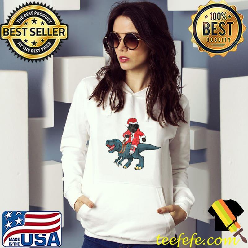 Nice santa labrador retriever Riding Dinosaur T rex Christmas T-Shirt