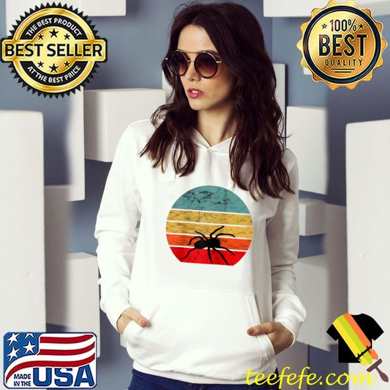 Nice tarantula Spider Arachnids Lover Vintage Retro Sunset T-shirt