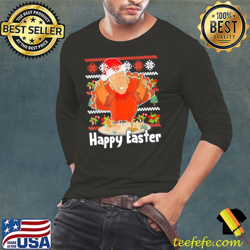 Nice Ugly Christmas Santa Biden Turkey Happy Easter Merry Chrimas T-Shirt Nice Ugly Christmas Santa Biden Turkey Happy Easter Merry Chrimas T-Shirt