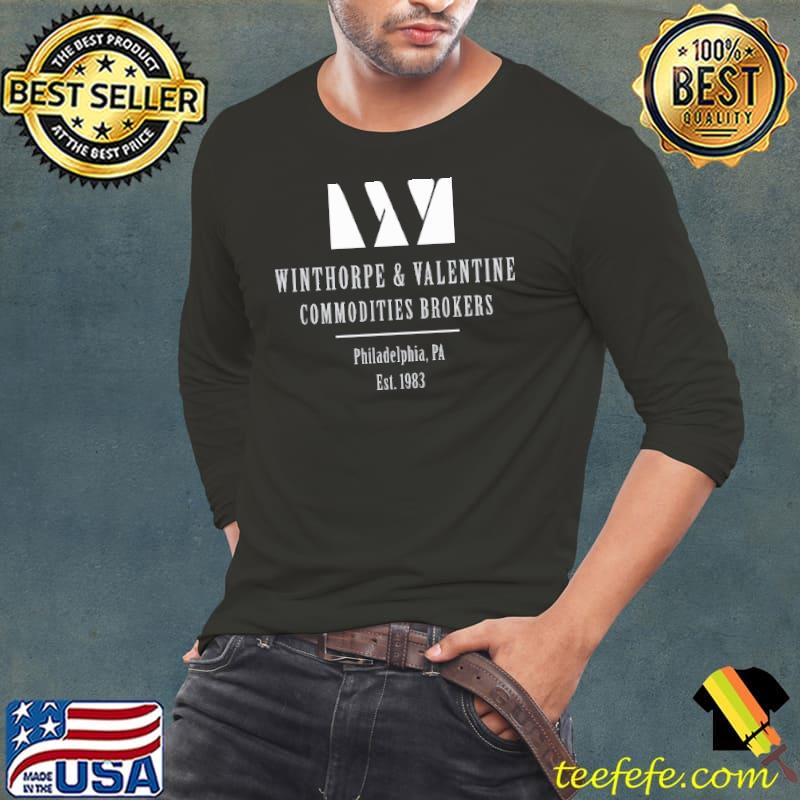 Nice wINTHORPE & VELENTINE COMMODITIES BROKERS EST 1983 SHIRT Long Sleeve Tee Nice wINTHORPE & VELENTINE COMMODITIES BROKERS EST 1983 SHIRT Long Sleeve Tee