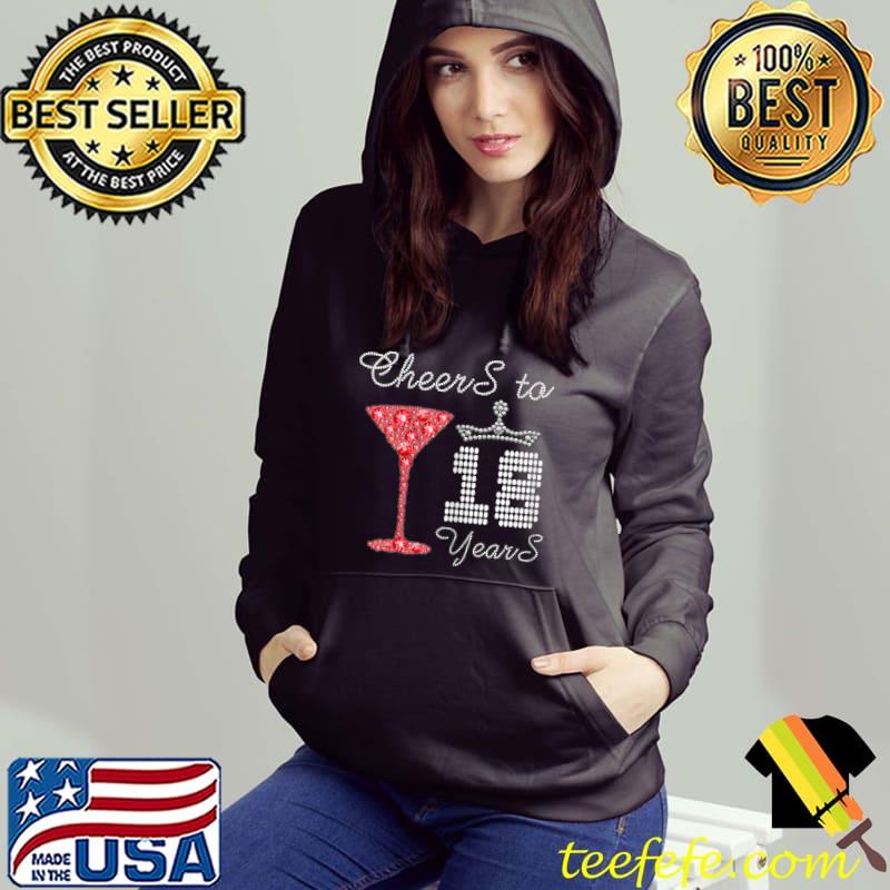 Nice Womens Cheers to 18 Years 18th Birthday Party Outfit born in 2003 T Shirt