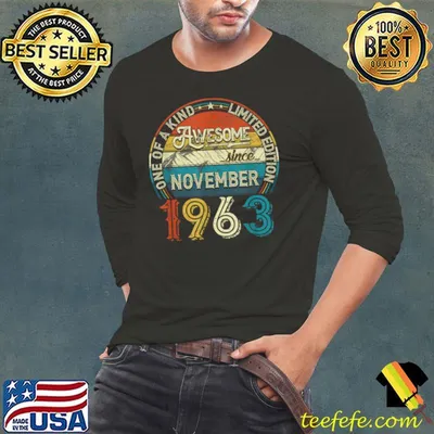 November 1963 Limited Edition Outfit Retro 58th Bday Gift T Shirt