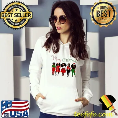 Official black African American Santa Apparel Christmas Melanin Shirt