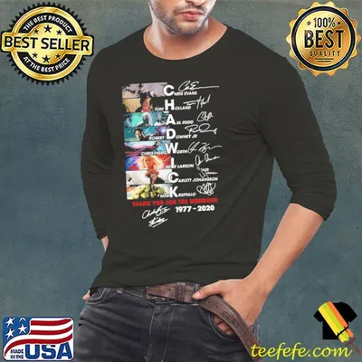 Official chadwick Boseman Chris Evans Tom Holland Paul Rudd Thank You For The Memories 1977 2020 Signatures Shirt