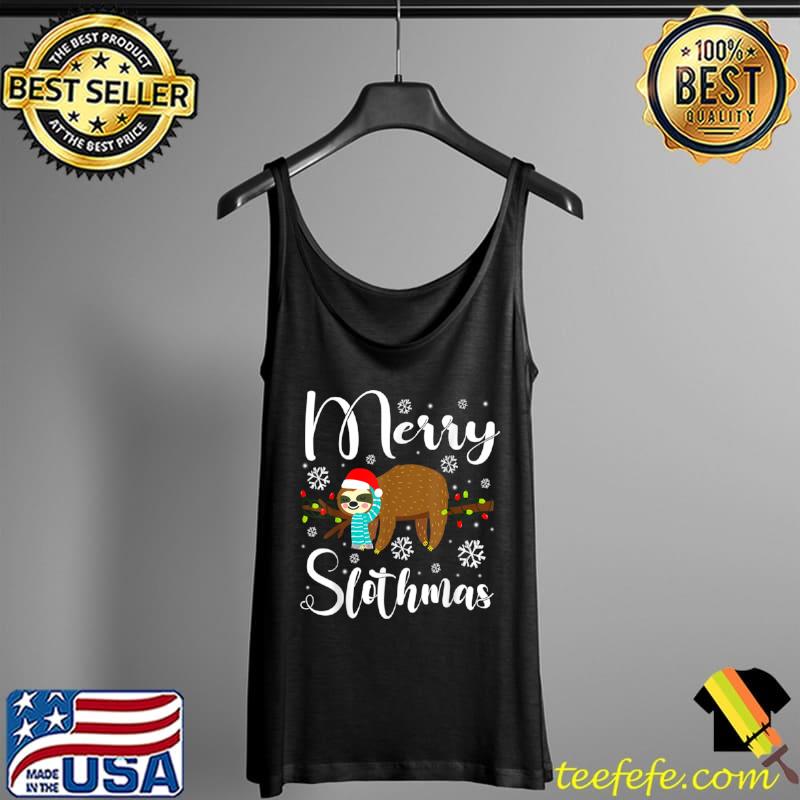 Official Christma Merry Slothmas Xmas Pajama Funny Gifts Sloth Lover T Shirt Tank Top Official Christma Merry Slothmas Xmas Pajama Funny Gifts Sloth Lover T Shirt Tank Top
