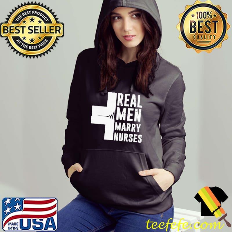 Official Cross Heartbeat Real Men Marry Nurses Shirt