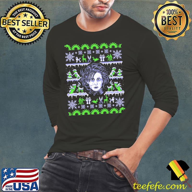 Official edward Scissirhands Ugly Shirt Long Sleeve Tee Official edward Scissirhands Ugly Shirt Long Sleeve Tee