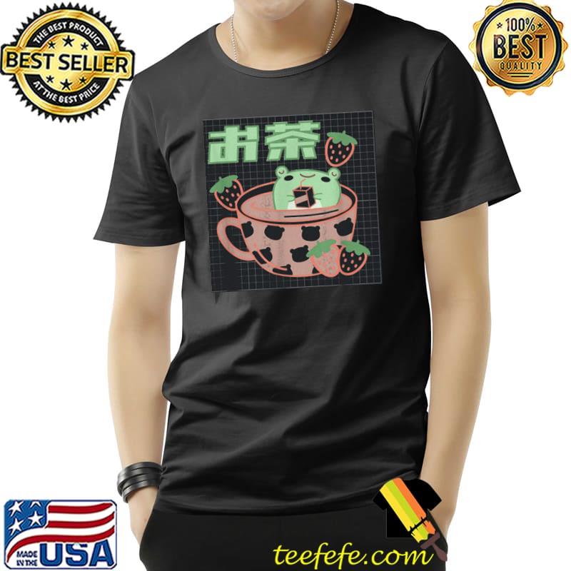 Official Frog Tea Cup Kawaii Aesthetic Pink Shirt Unisex Official Frog Tea Cup Kawaii Aesthetic Pink Shirt Unisex