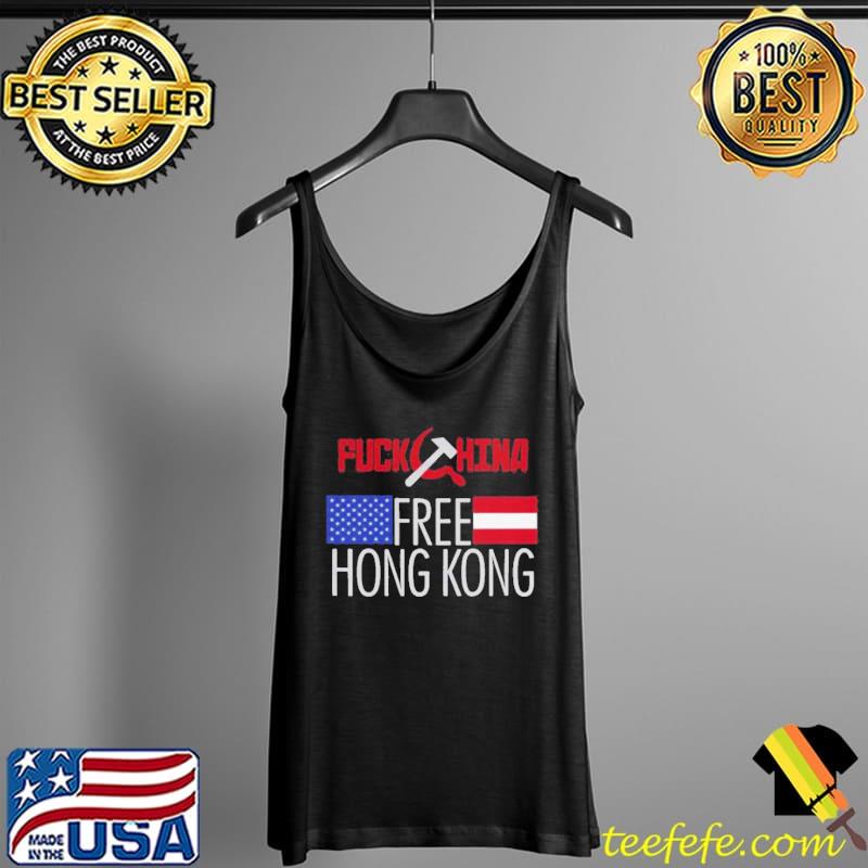 Official Fuck China Free Hong Kong Flag Shirt Tank Top Official Fuck China Free Hong Kong Flag Shirt Tank Top