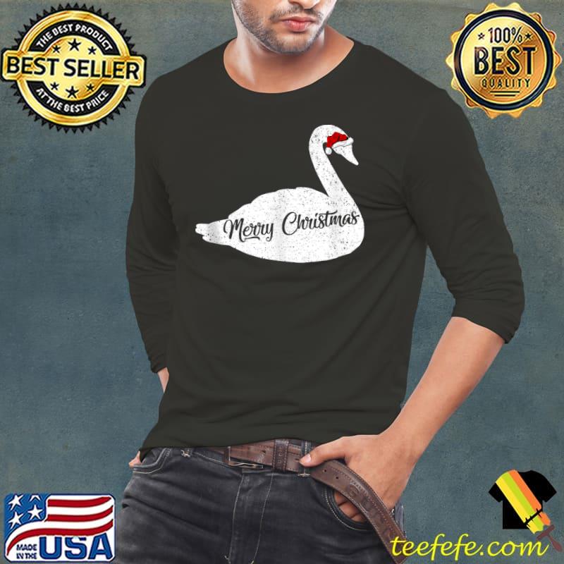 Official funny Swan Bird Lover Xmas Santa Hat Swan Christmas T-s Long Sleeve Tee Official funny Swan Bird Lover Xmas Santa Hat Swan Christmas T-s Long Sleeve Tee