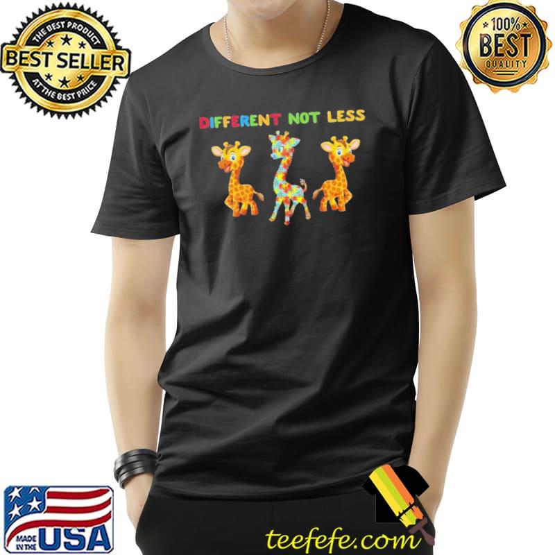 Official Giraffes Autism Different Not Less Shirt Unisex Official Giraffes Autism Different Not Less Shirt Unisex