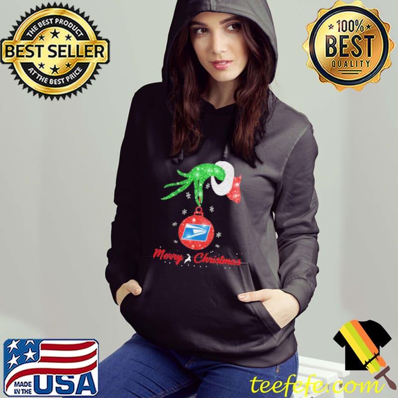 Official Grinch Hand United States Postal Service Merry Christmas Shirt