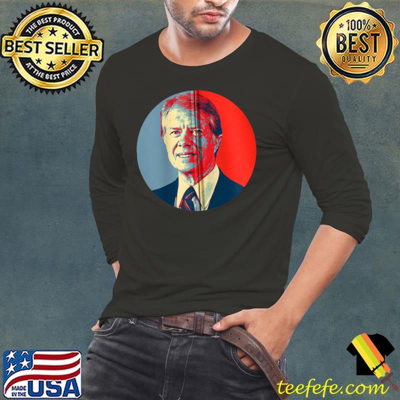 Official Jimmy Carter USA President Portrait Vintage Pop Art Retro T- Long Sleeve Tee Official Jimmy Carter USA President Portrait Vintage Pop Art Retro T- Long Sleeve Tee
