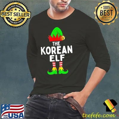 Official Korean Elf Matching Family Group Christmas Party Pajama T-Shirt