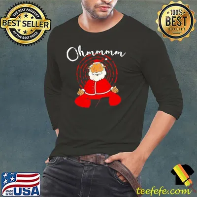 Official meditating Santa Yoga Ohmmm Christmas Shirt