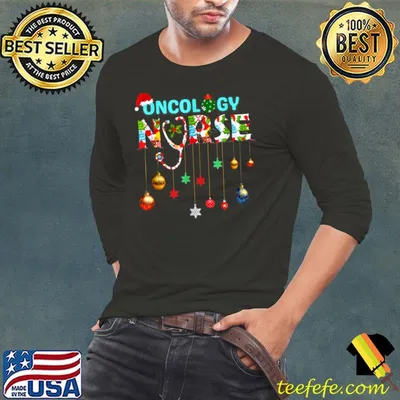 Official Merry Christmas Oncology Nurse RN Oncologist Nursing Gift T-Shirt