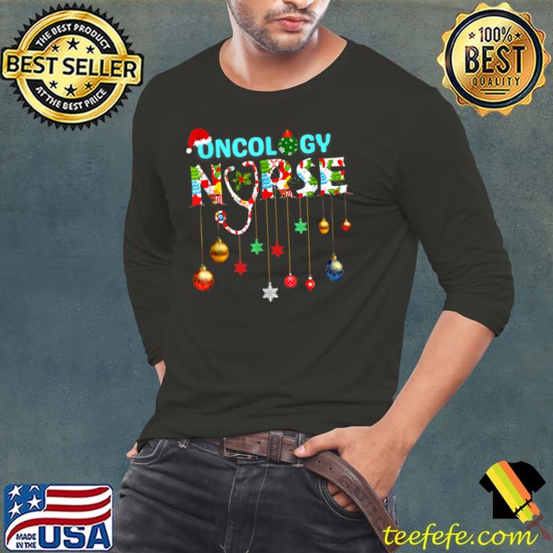 Official Merry Christmas Oncology Nurse RN Oncologist Nursing Gift T-Shirt