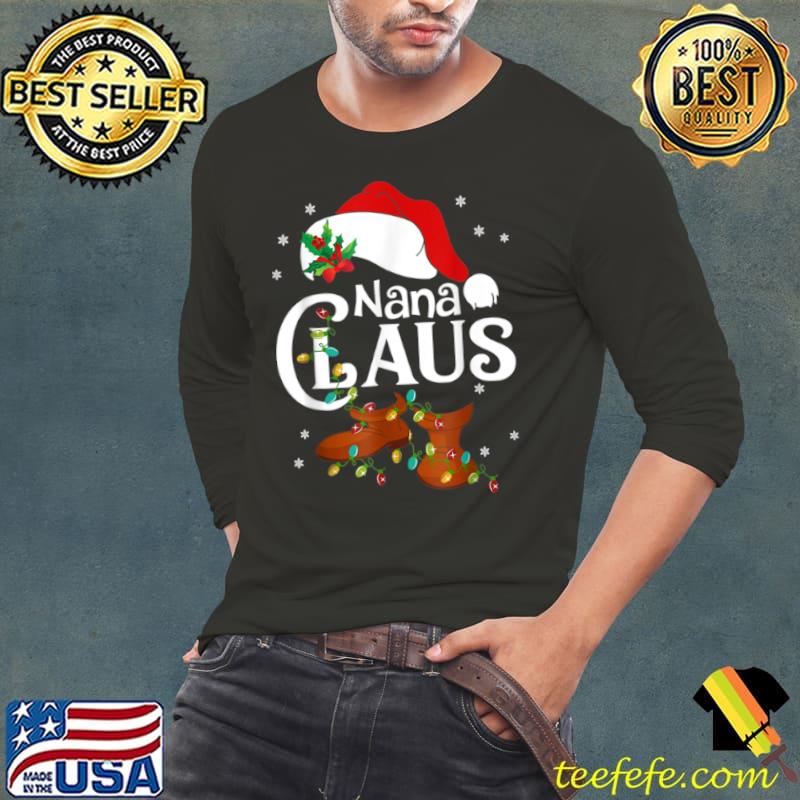 Official Nana Claus Shirt, Family Matching Nana Claus Pajama T Shirt Long Sleeve Tee Official Nana Claus Shirt, Family Matching Nana Claus Pajama T Shirt Long Sleeve Tee