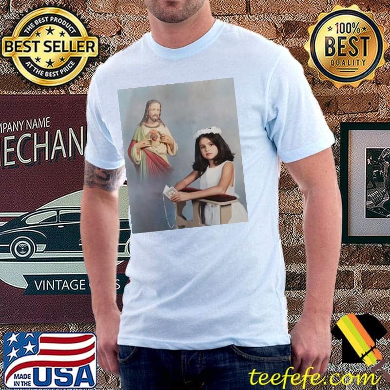 selena gomez first communion shirt