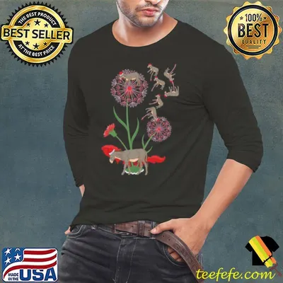 Official Tierliebhaber Bauernhof Tier Weihnachten Pusteblume Esel Shirt