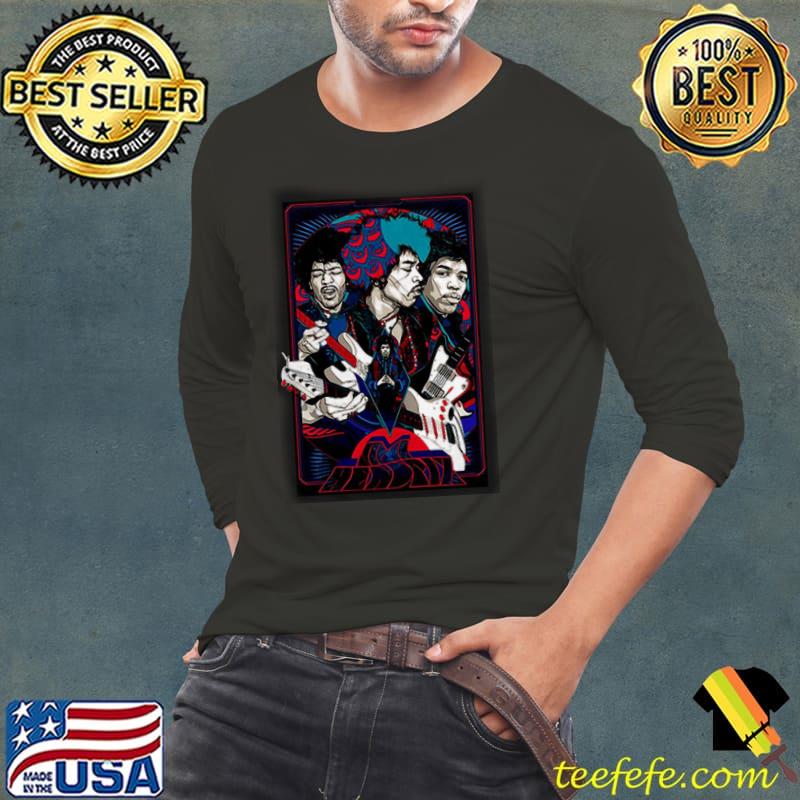 Official Tyler Stout Jimi Hendrix Poster Art Shirt Long Sleeve Tee Official Tyler Stout Jimi Hendrix Poster Art Shirt Long Sleeve Tee
