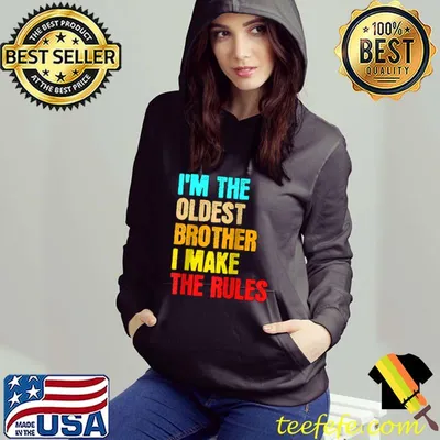 Official Vintage I'm The Oldest Brother I Make The Rules Cool Sibling T-shirt