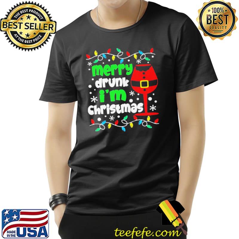 Official Wine merry drunk I'm christmas lights Unisex Official Wine merry drunk I'm christmas lights Unisex