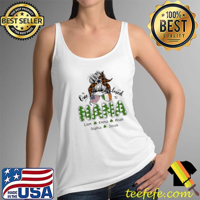 One Loved Nana Glasses American Flag Shirt Tank Top One Loved Nana Glasses American Flag Shirt Tank Top