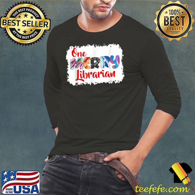 One Merry Librarian Christmas PJ Xmas Matching T-Shirt One Merry Librarian Christmas PJ Xmas Matching T-Shirt