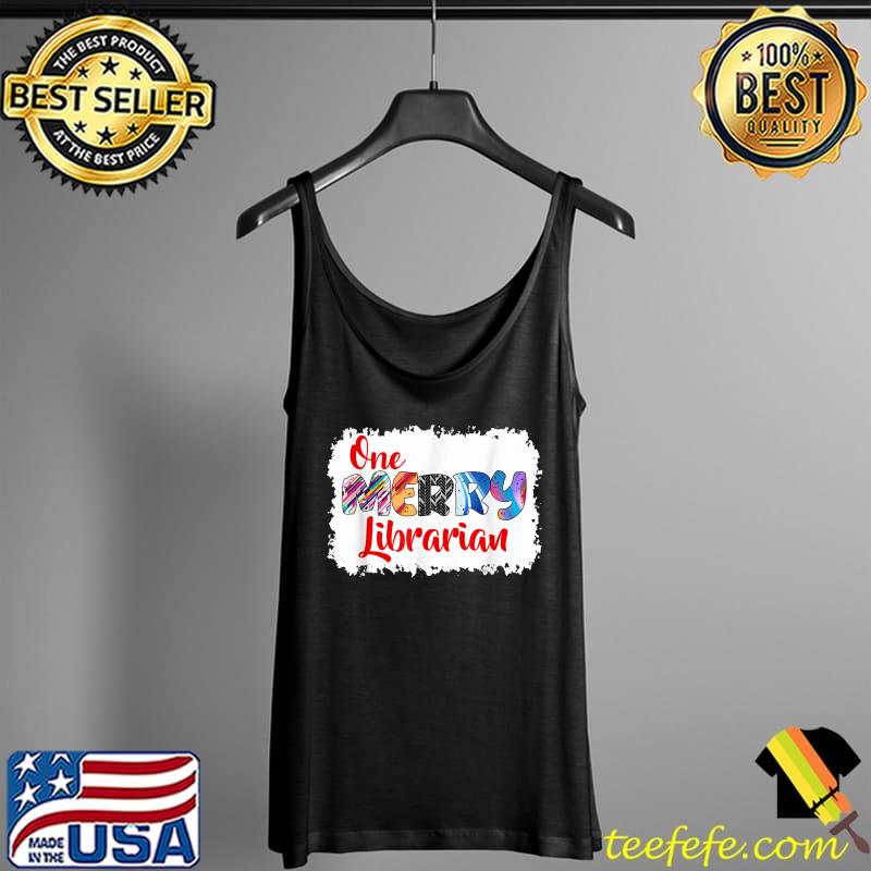 One Merry Librarian Christmas PJ Xmas Matching T-Shirt Tank Top One Merry Librarian Christmas PJ Xmas Matching T-Shirt Tank Top