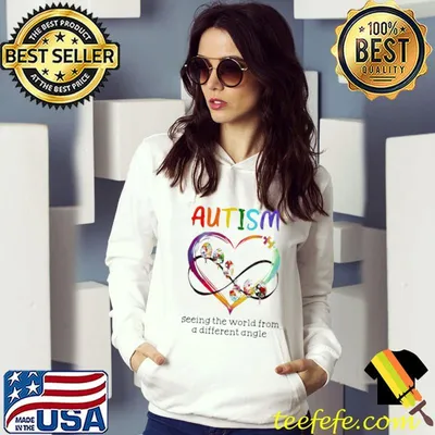 Original bird heart Autism seeing the world from a different angle shirt