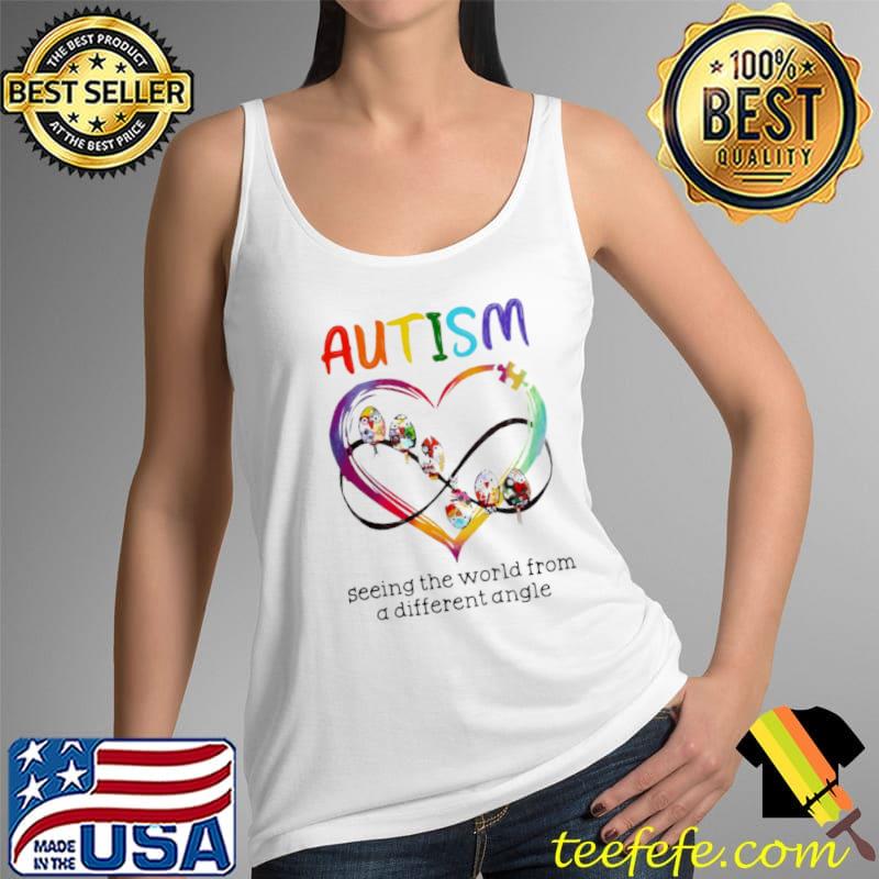 Original bird heart Autism seeing the world from a different angle s Tank Top Original bird heart Autism seeing the world from a different angle s Tank Top
