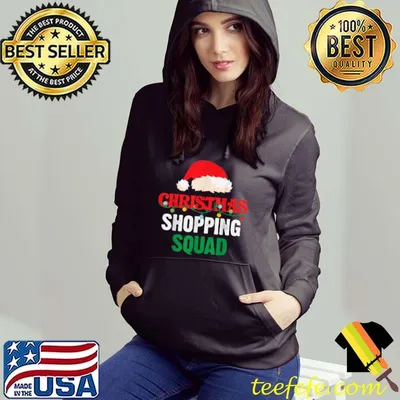 Original Christmas Shopping Squad Holiday Shopper Group Santa Hat T Shirt