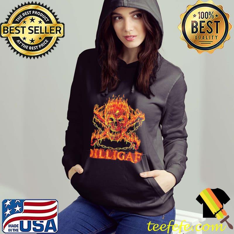 Original dilligaf Skull Fire Shirt