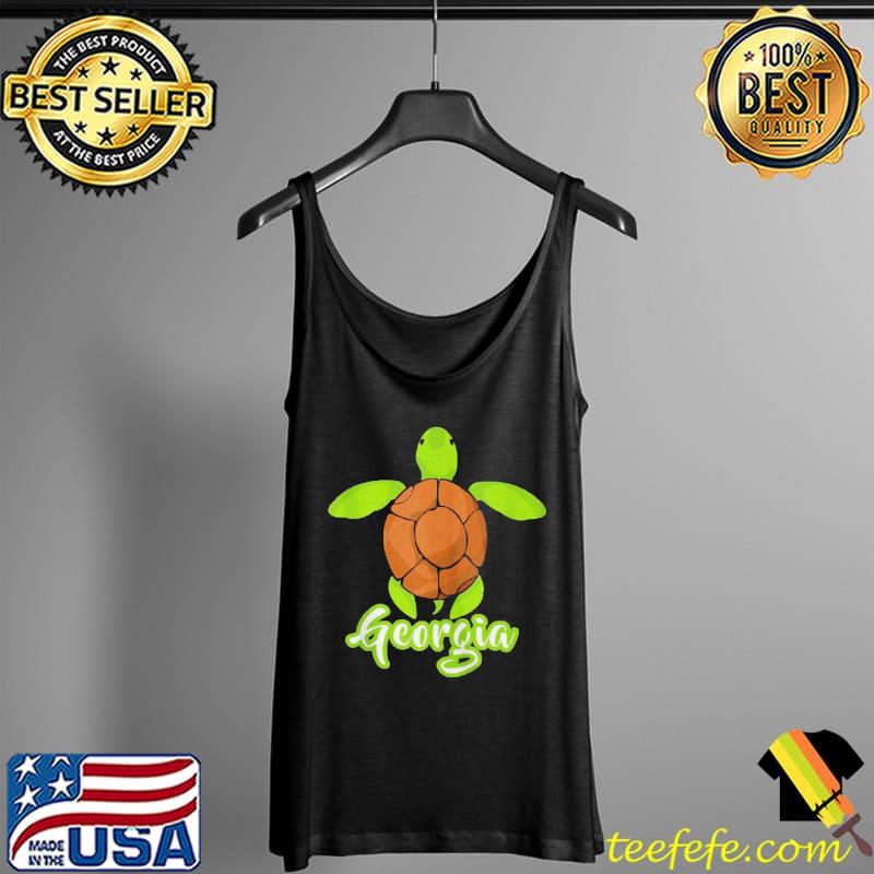 Original Distressed visit Georgia summer vacation whimsy sea turtle Tank Top Original Distressed visit Georgia summer vacation whimsy sea turtle Tank Top