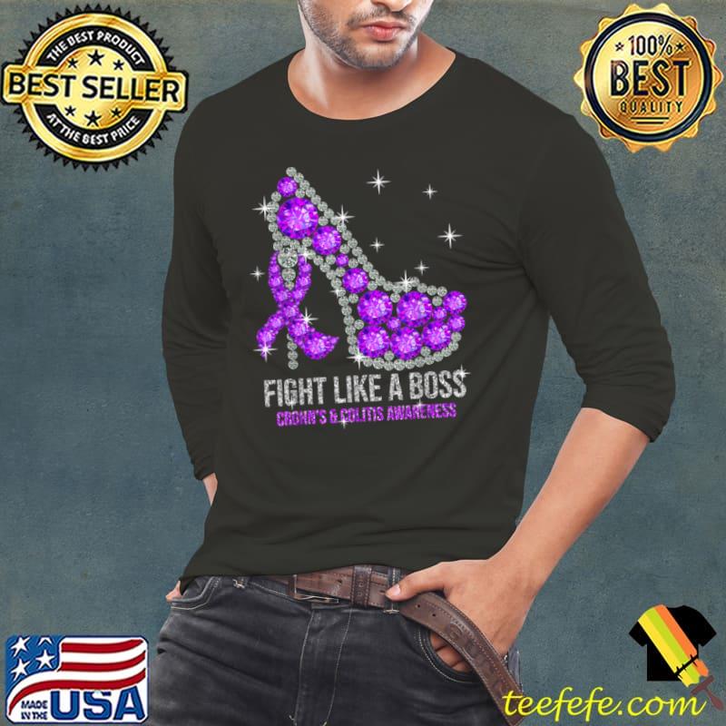 Original Fight Crohn’s And Colitis Like A Boss Support Squad Heels T Shirt Long Sleeve Tee Original Fight Crohn’s And Colitis Like A Boss Support Squad Heels T Shirt Long Sleeve Tee
