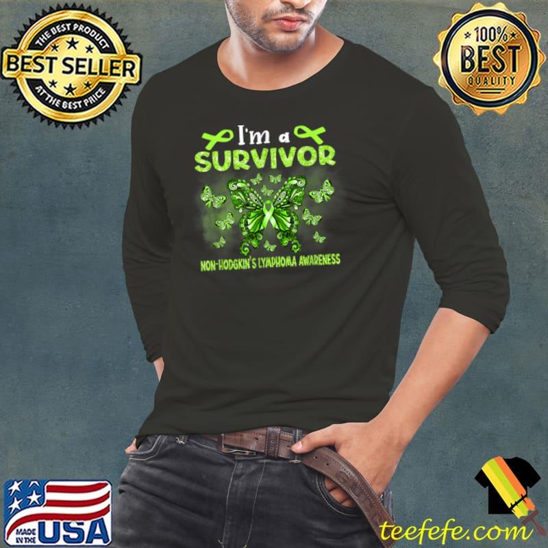 Original Green Butterfly I’m A Survivor Lymphoma Awareness T Shirt Long Sleeve Tee Original Green Butterfly I’m A Survivor Lymphoma Awareness T Shirt Long Sleeve Tee