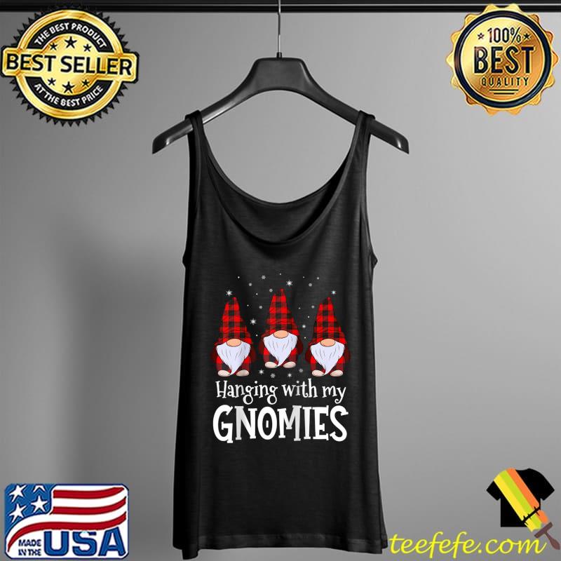 Original hanging With My Gnomies Red Plaid Holiday Christmas Gnome T-s Tank Top Original hanging With My Gnomies Red Plaid Holiday Christmas Gnome T-s Tank Top