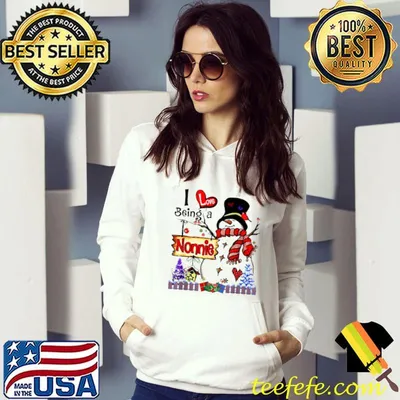 Original i Love Being A Nonnie Snowman Christmas Shirt