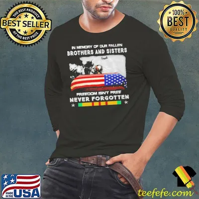 Original in memory of our fallen brothers and sisters freedom isn't free never forgotten shirt