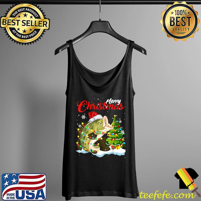 Original merry Christmas Cute Xmas Lights Xmas Tree Santa Sea Bass T-Shirt Tank Top Original merry Christmas Cute Xmas Lights Xmas Tree Santa Sea Bass T-Shirt Tank Top