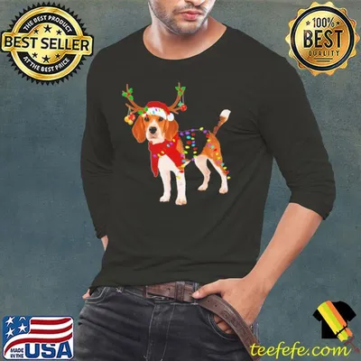 Original santa Beagle reindeer Christmas Shirt